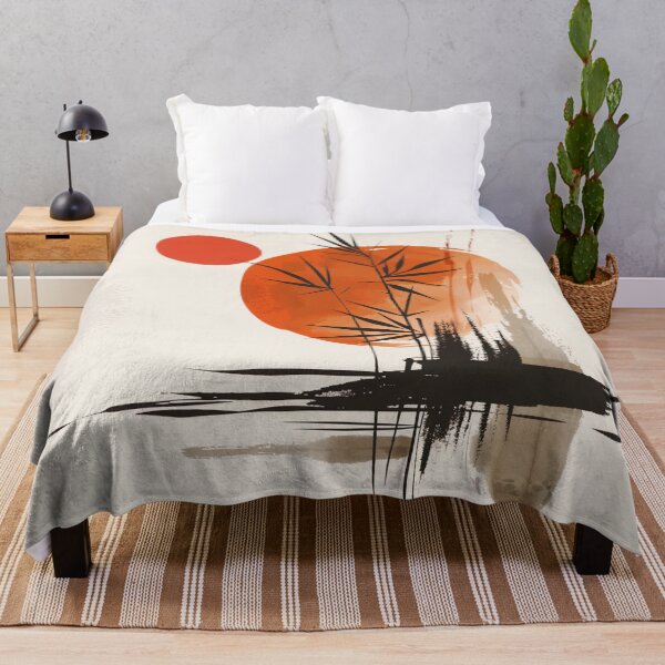Item preview, red sun and red moon painting designed and sold by Rebelka.