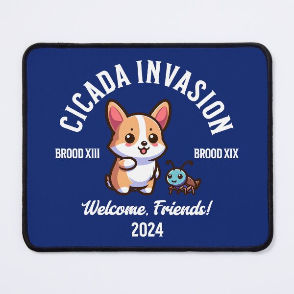 Item preview, Cicada Invasion 2024 Cute Corgi designed and sold by Zelda's Garden.