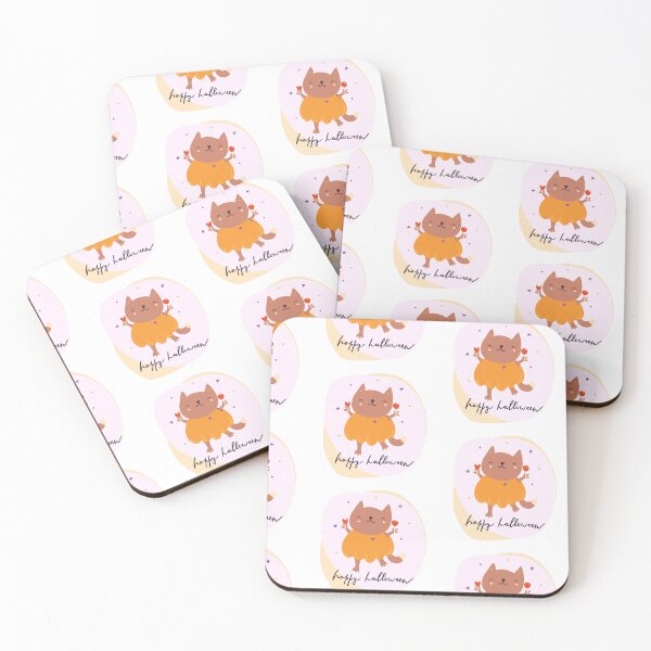 Item preview, "Happy Halloween: Cute Cat Greeting Card" designed and sold by hjian8219.