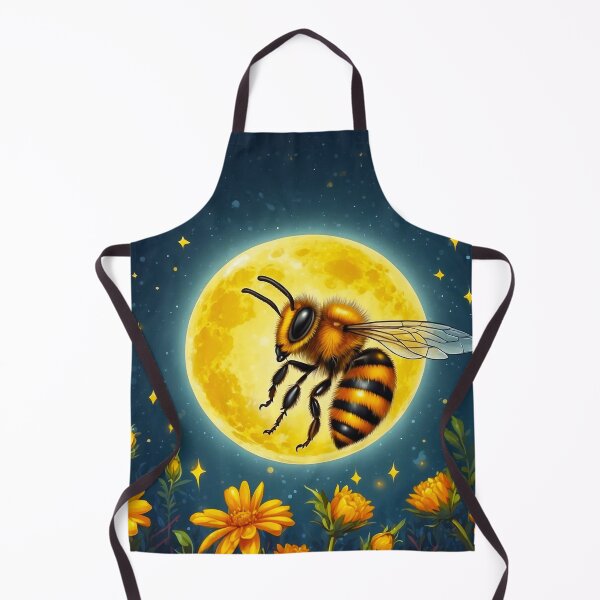 Item preview, Honey Bee Moon Collecting Honey At Orange Flowers designed and sold by SassyArtistry.