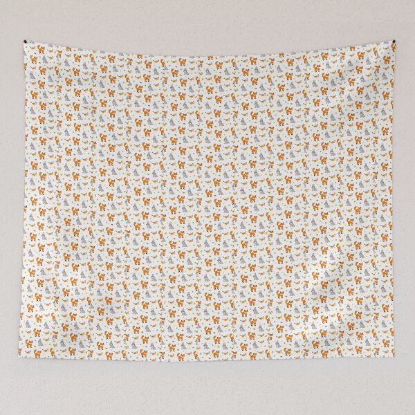 Item preview, Woodland Friends: Hare and Fox Seamless Pattern designed and sold by hjian8219.