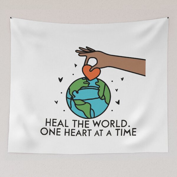 Item preview, Heal the World, One Heart at a Time - Global Unity Design designed and sold by NiftyWrx.