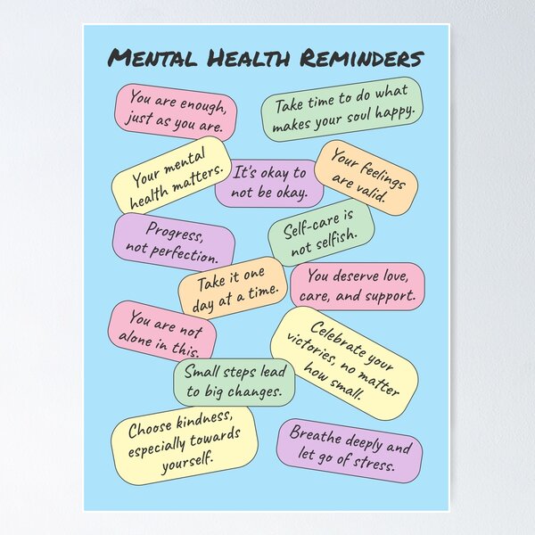 Item preview, Mental Health Reminders Artwork designed and sold by kakarikihill.