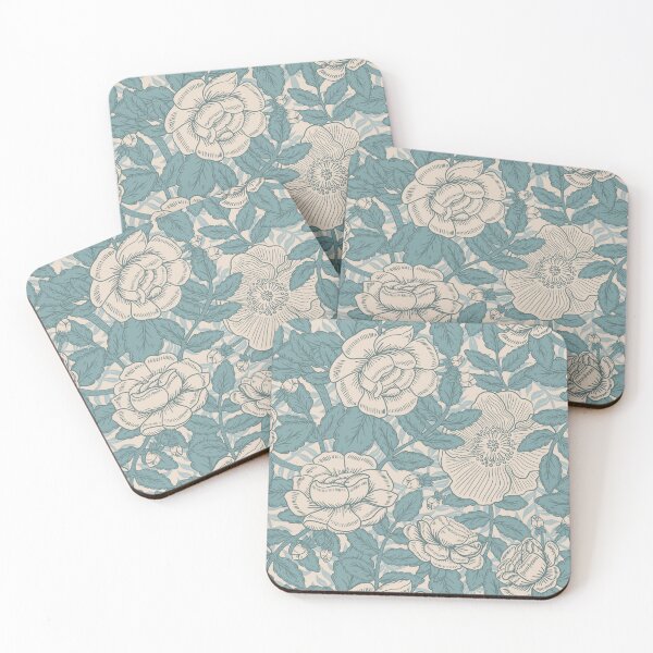 Item preview, French Rose - Teal Blue designed and sold by latheandquill.
