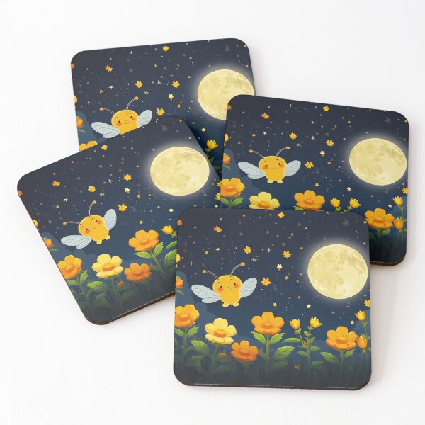 Item preview, Cute Children Bee Honey Moon Art designed and sold by SassyArtistry.