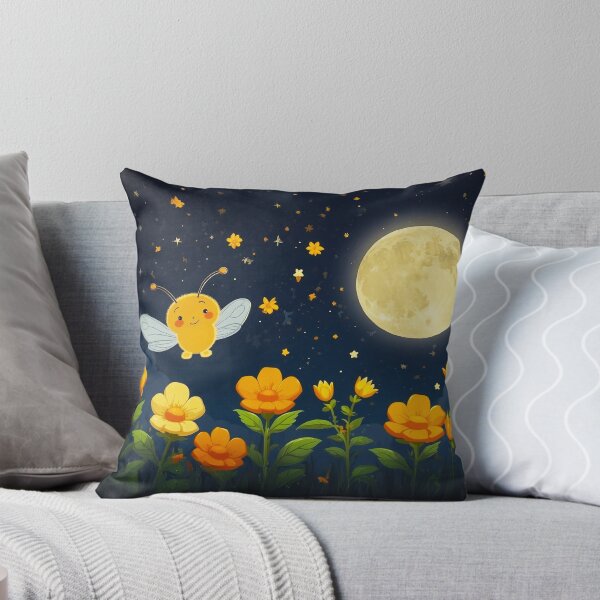 Item preview, Cute Children Bee Honey Moon Art designed and sold by SassyArtistry.