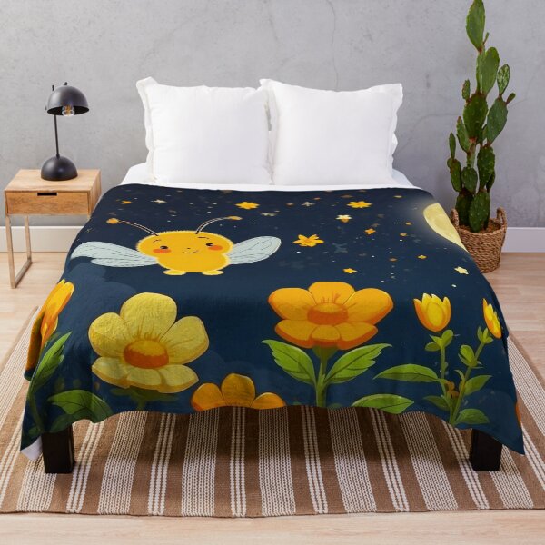 Item preview, Cute Children Bee Honey Moon Art designed and sold by SassyArtistry.