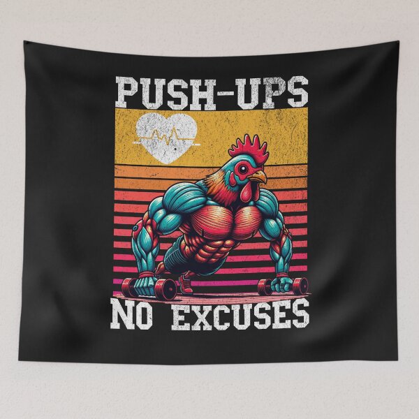 Item preview, Push-ups no excuses designed and sold by Belarte.shop.