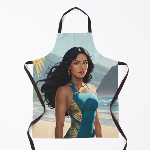 Item preview, Beautiful Mexican Woman in a Swimmer's Outfit on a Paradisiacal Beach designed and sold by XN-Art-Design.