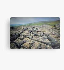 Limestone Pavement Metal Print