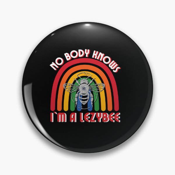 Item preview, Nobody Knows I`m A LezyBee, Funny Pride Month Rainbow With a Bee Silver Glittered Clipart Retro Design designed and sold by Raise2Shine.