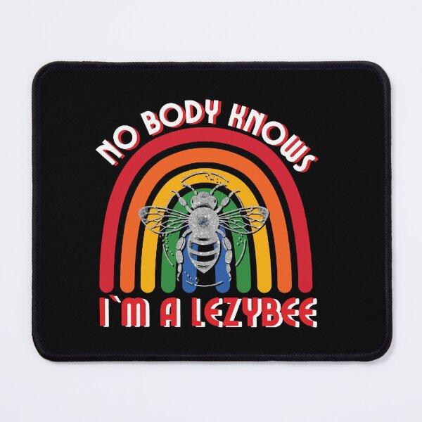 Item preview, Nobody Knows I`m A LezyBee, Funny Pride Month Rainbow With a Bee Silver Glittered Clipart Retro Design designed and sold by Raise2Shine.