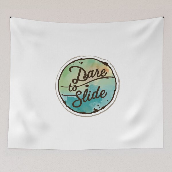 Item preview, Dare to Slide - Inspirational Softball Watercolor Art designed and sold by NiftyWrx.