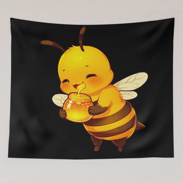 Item preview, Adorable Honey Moon Bee Flying Collecting Pollen  designed and sold by SassyArtistry.