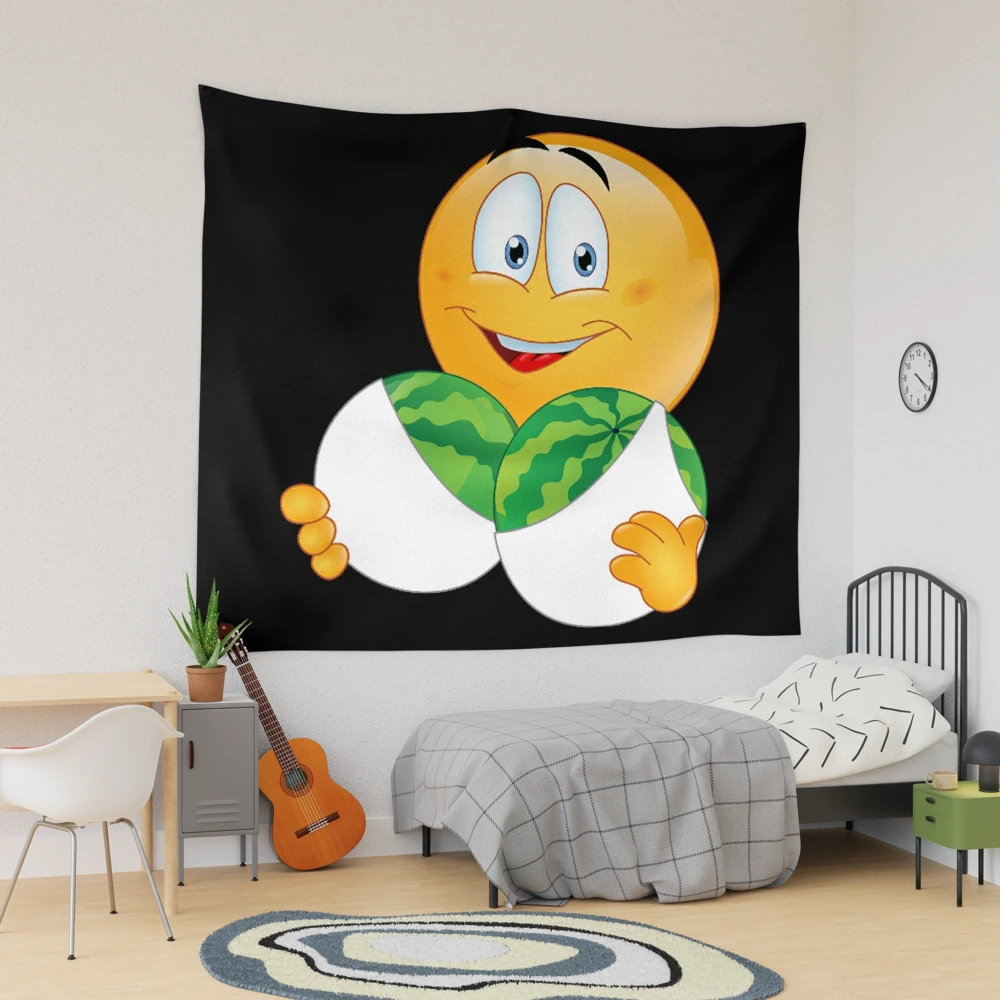 Funny Big Melons Emoji | Tapestry