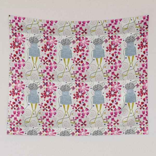 Item preview, Blue Owl with Flowers  designed and sold by KakiDimock.