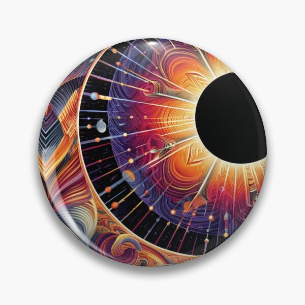 Item preview, Colorful Eclipse Optical Illusion designed and sold by ArtemisDesignAI.