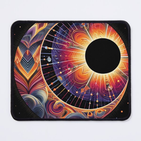 Item preview, Colorful Eclipse Optical Illusion designed and sold by ArtemisDesignAI.