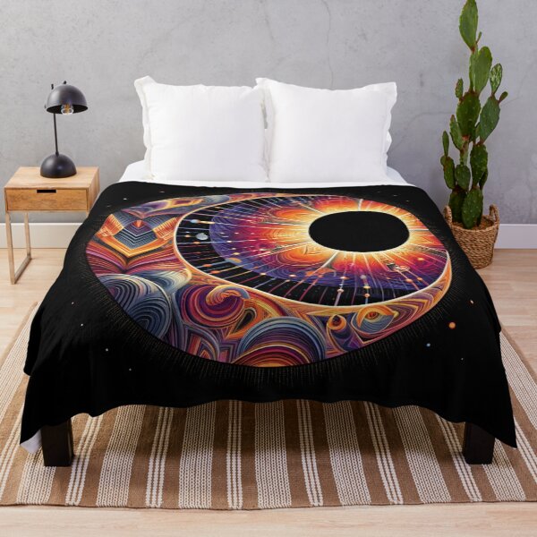 Item preview, Colorful Eclipse Optical Illusion designed and sold by ArtemisDesignAI.