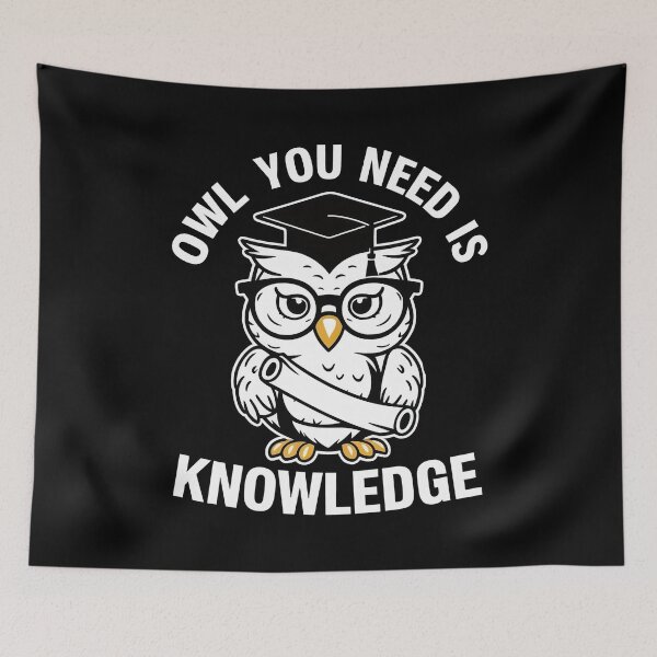 Item preview, Owl You Need is Knowledge Kawaii Owl T-Shirt  designed and sold by Witty Shirts.