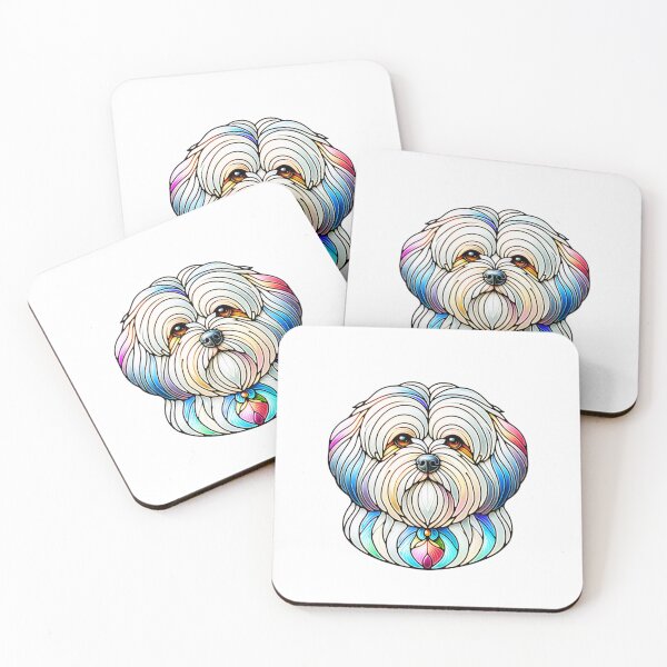 Item preview, Stain Glass Coton De Tulear designed and sold by TheAnimalZ00.