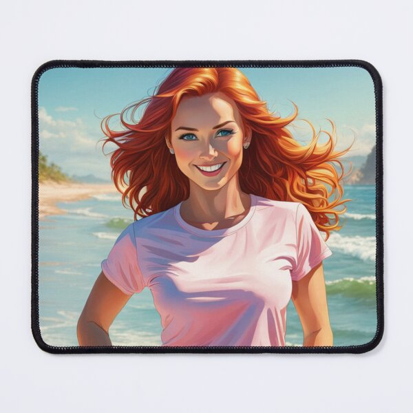 Item preview, Beautiful Russian Woman Smiling on a Paradise Beach designed and sold by XN-Art-Design.