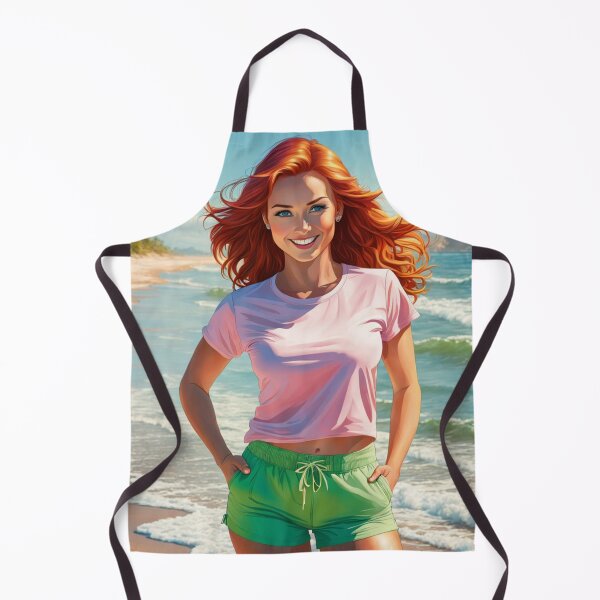 Item preview, Beautiful Russian Woman Smiling on a Paradise Beach designed and sold by XN-Art-Design.