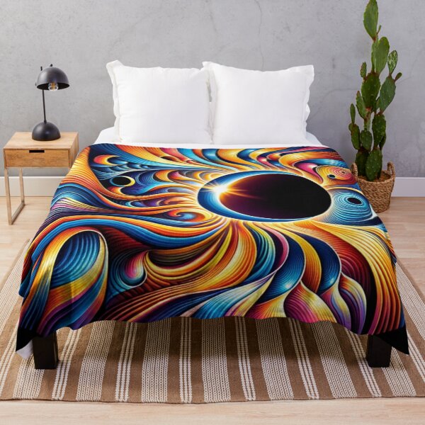 Item preview, Colorful Eclipse Optical Illusion designed and sold by ArtemisDesignAI.