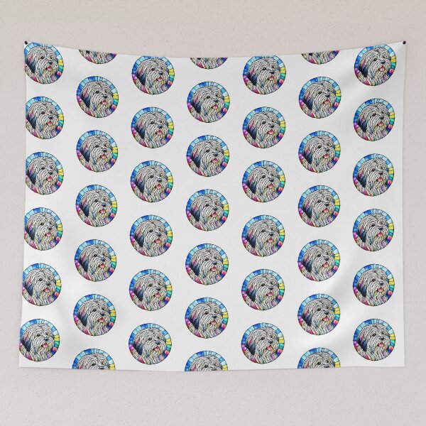 Item preview, Stained Glass Coton De Tulear designed and sold by TheAnimalZ00.