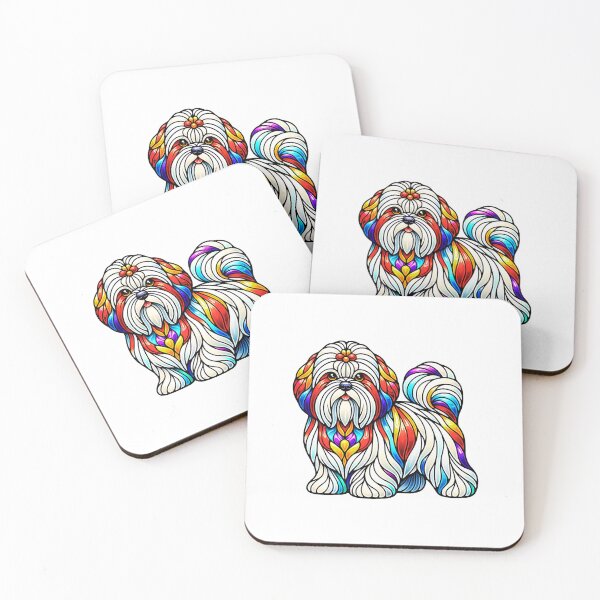 Item preview, Stain Glass Coton De Tulear designed and sold by TheAnimalZ00.