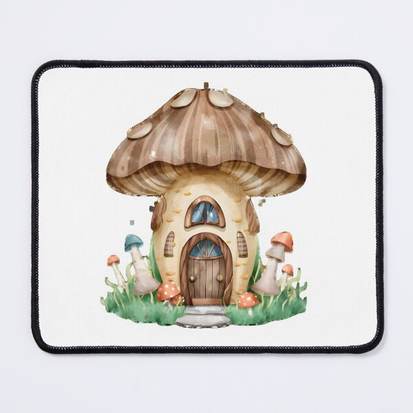 Item preview, Whimsical Watercolor Mushroom House designed and sold by Craft99.