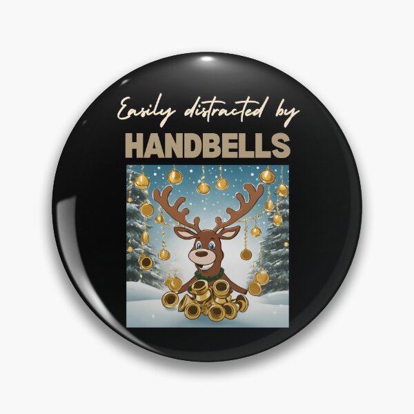 Item preview, Easily distracted by handbells Reindeer  designed and sold by sydney-syder.