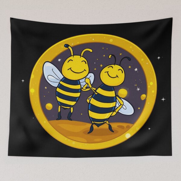 Item preview, Yellow Love Honey Moon Bees  designed and sold by SassyArtistry.