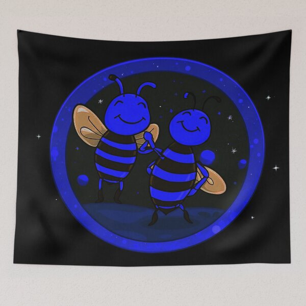 Item preview, Blue Love Honey Moon Bees  designed and sold by SassyArtistry.