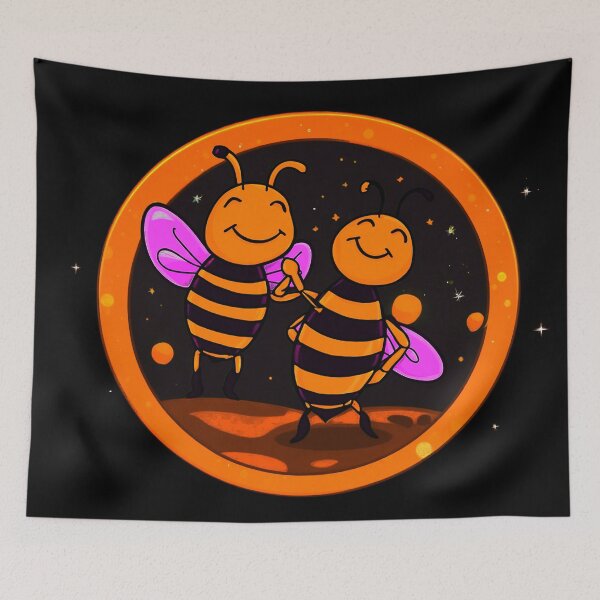 Item preview, Orange Love Honey Moon Bees  designed and sold by SassyArtistry.