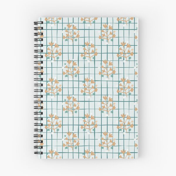 Item preview, Autumn florals on checks designed and sold by PeachyLitchi.