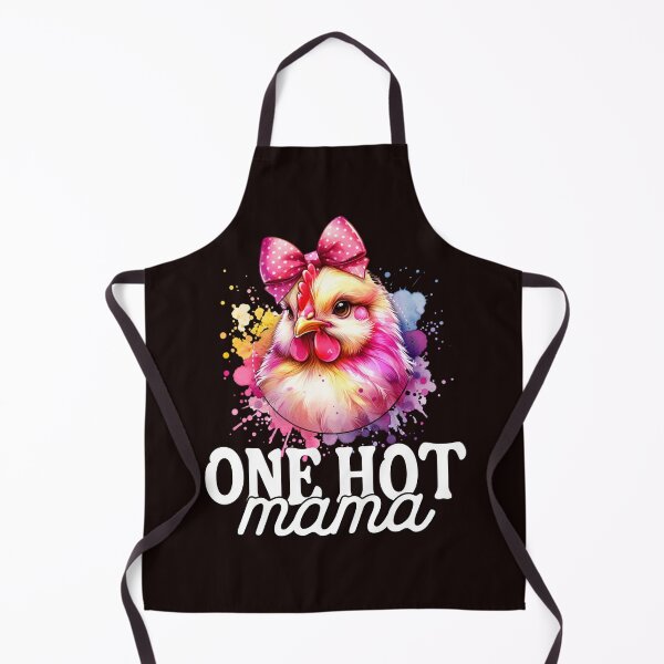 Item preview, One hot mama - watercolor chicken designed and sold by EvergreenWhimsy.