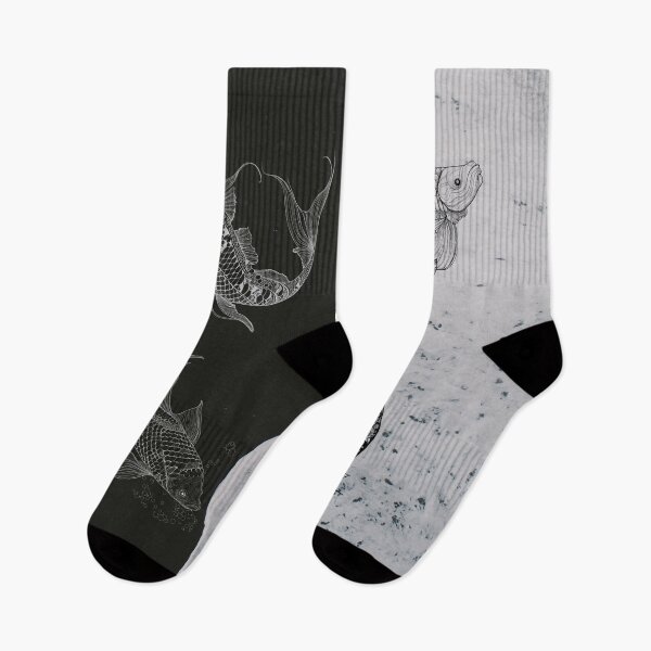 Item preview, Koi one Black and White Background designed and sold by WhiteSoftPetals.