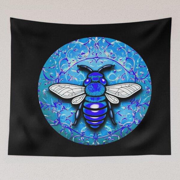 Item preview, Blue Magical Honey Moon Bee designed and sold by SassyArtistry.