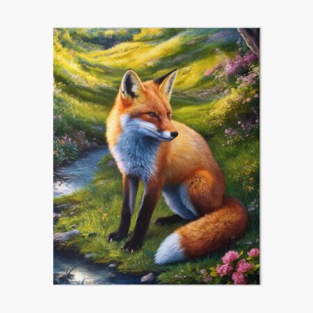 Item preview, Fox Portrait. Spring fox, floral fox, fox painting, Raphael style designed and sold by FoxVibes.