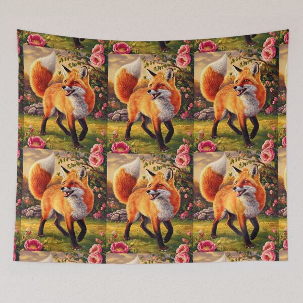 Artikelvorschau, Fuchs-Portrait. Frühlingsfuchs, Blumenfuchs, Fuchsmalerei, Raphael-Stil entworfen und verkauft von FoxVibes.