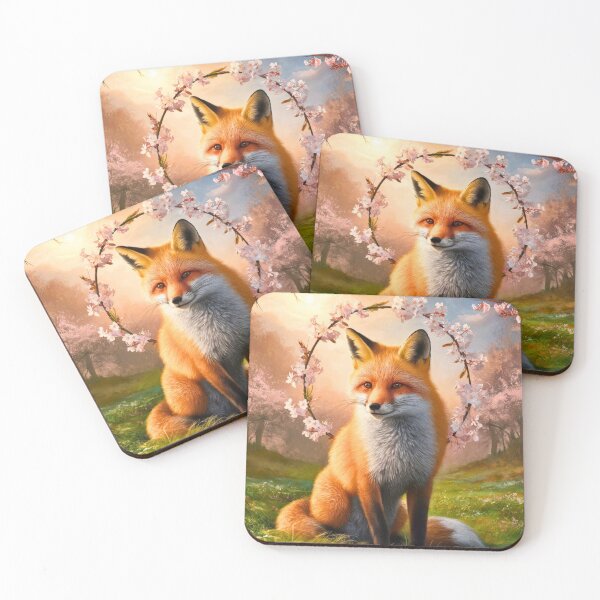Item preview, Fox Portrait. Spring fox, floral fox, fox painting, Raphael style designed and sold by FoxVibes.