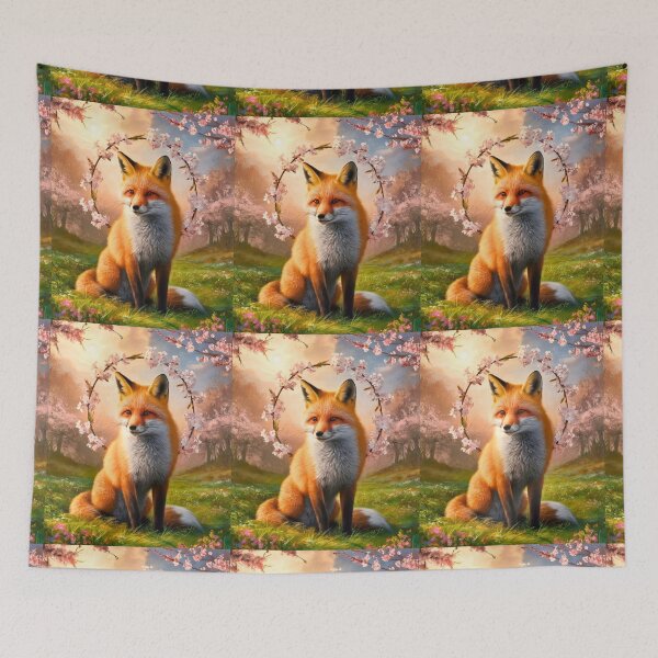 Artikelvorschau, Fuchs-Portrait. Frühlingsfuchs, Blumenfuchs, Fuchsmalerei, Raphael-Stil entworfen und verkauft von FoxVibes.