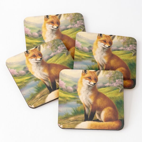Item preview, Fox Portrait. Spring fox, floral fox, fox painting, Raphael style designed and sold by FoxVibes.