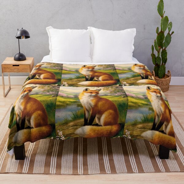 Item preview, Fox Portrait. Spring fox, floral fox, fox painting, Raphael style designed and sold by FoxVibes.