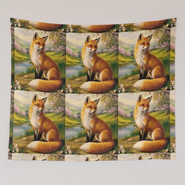 Artikelvorschau, Fuchs-Portrait. Frühlingsfuchs, Blumenfuchs, Fuchsmalerei, Raphael-Stil entworfen und verkauft von FoxVibes.