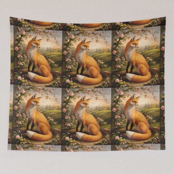 Artikelvorschau, Fuchs-Portrait. Frühlingsfuchs, Blumenfuchs, Fuchsmalerei, Raphael-Stil entworfen und verkauft von FoxVibes.