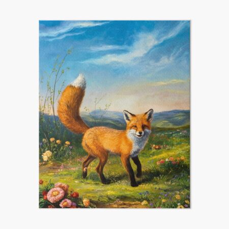 Item preview, Fox Portrait. Spring fox, floral fox, fox painting, Raphael style designed and sold by FoxVibes.