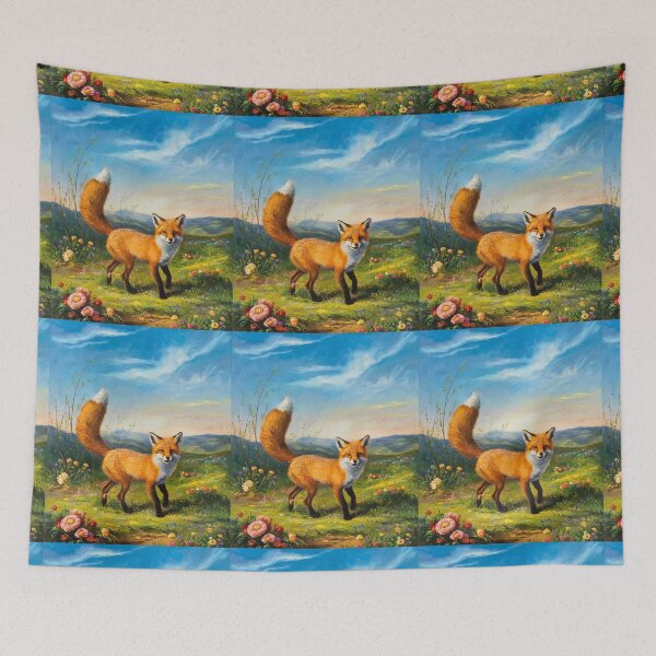 Artikelvorschau, Fuchs-Portrait. Frühlingsfuchs, Blumenfuchs, Fuchsmalerei, Raphael-Stil entworfen und verkauft von FoxVibes.