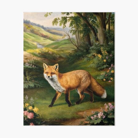 Item preview, Fox Portrait. Spring fox, floral fox, fox painting, Raphael style designed and sold by FoxVibes.